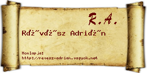 Révész Adrián névjegykártya