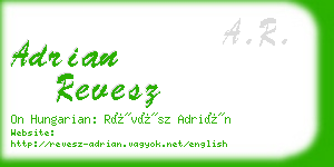 adrian revesz business card